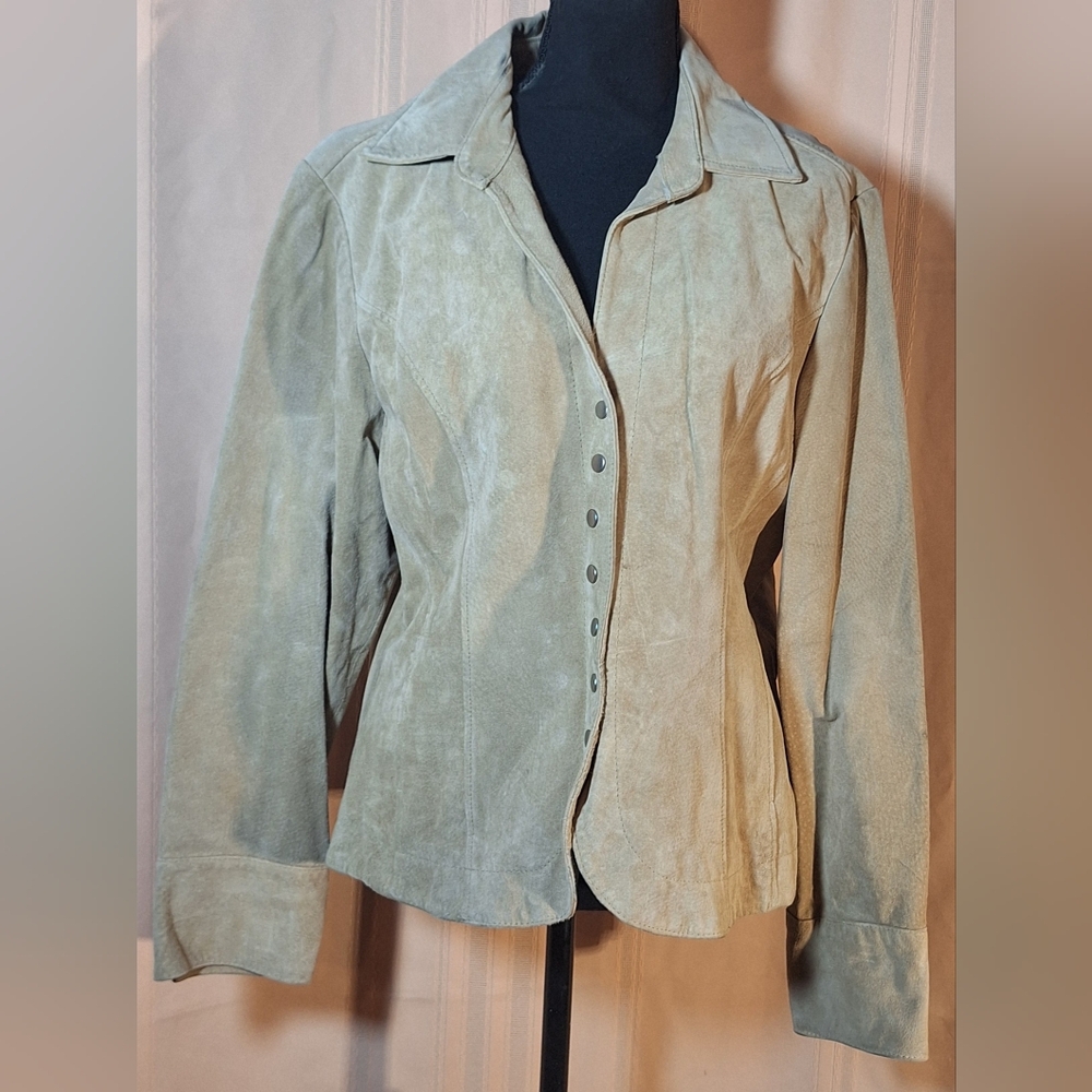 CHRISTOPHER & BANKS Tan Suede Jacket